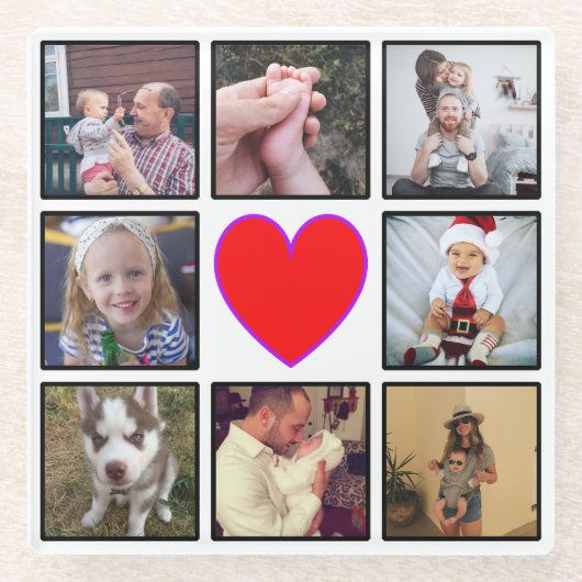 Erstellen Sie Ihre eigene benutzerdefinierte FotoC Glasuntersetzer (Vorderseite)