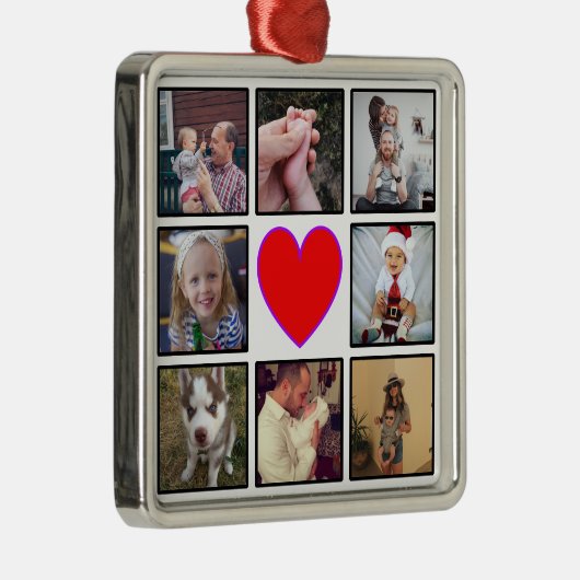 Erstellen Sie Ihre eigene benutzerdefinierte FotoC Ornament Aus Metall (Rechts)