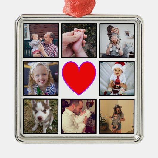 Erstellen Sie Ihre eigene benutzerdefinierte FotoC Ornament Aus Metall (Vorne)