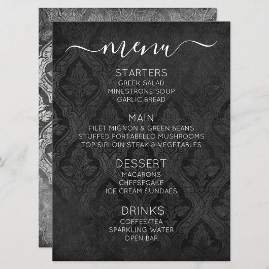 Erstellen Sie Ihre eigene benutzerdefinierte gotis Menükarte (Vorne/Hinten)