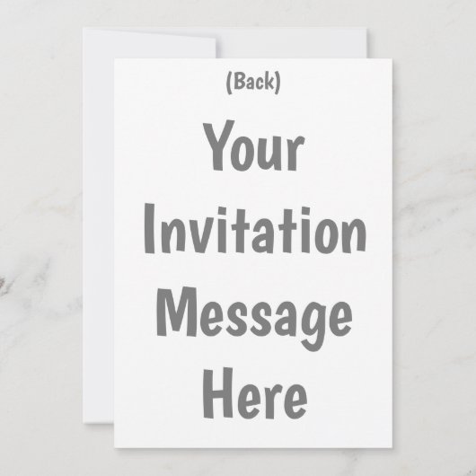 Erstellen Sie Ihre eigene benutzerdefinierte Image Einladung (Rückseite)