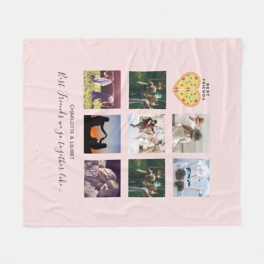 Erstellen Sie Ihre eigene BESTE FREUNDIN Foto Coll Fleecedecke (Vorderseite (Horizontal))