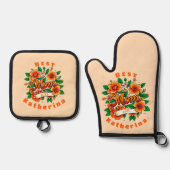 Erstellen Sie Ihre eigene beste Mama je Ofenhandschuh & Topflappen-Set (Vorderseite)