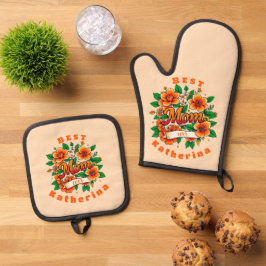 Erstellen Sie Ihre eigene beste Mama je Ofenhandschuh & Topflappen-Set