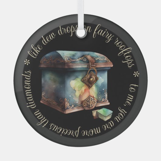 Erstellen Sie Ihre eigene Beste Wasserfarbe Ornament Aus Glas (Vorderseite)