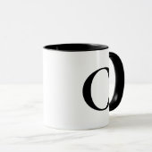 Erstellen Sie Ihre eigene Big Black Monogram Tasse (VorderseiteRechts)