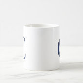 Erstellen Sie Ihre eigene Big Navy Blue Monogram Kaffeetasse (Mittel)