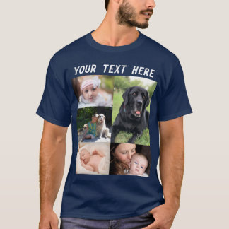 Erstellen Sie Ihre eigene Bildercollage Foto Famil T-Shirt