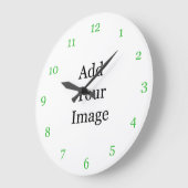Erstellen Sie Ihre eigene Bilduhr. Eigenes Foto hi Große Wanduhr (Winkel)