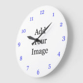 Erstellen Sie Ihre eigene Bilduhr. Eigenes Foto hi Große Wanduhr (Winkel)