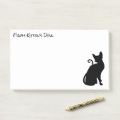 Erstellen Sie Ihre eigene Black Cat-Silhouette Post-it Klebezettel (Auf Schreibtisch)