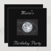 Erstellen Sie Ihre eigene Black Disco-Einladung Einladung (Vorne/Hinten)