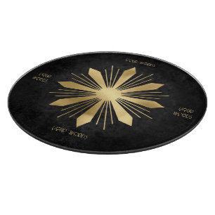 Erstellen Sie Ihre eigene Black & Gold Blume Manda Schneidebrett