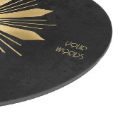 Erstellen Sie Ihre eigene Black & Gold Blume Manda Schneidebrett (Ecke)