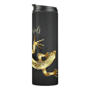 Erstellen Sie Ihre eigene Black & Gold Lizard Thermosbecher