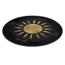 Erstellen Sie Ihre eigene Black & Gold Sun Mandala Schneidebrett
