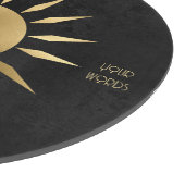Erstellen Sie Ihre eigene Black & Gold Sun Mandala Schneidebrett (Ecke)