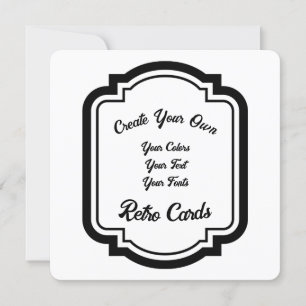 Erstellen Sie Ihre eigene Black Retro Style Kontur Feiertagskarte