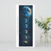 Erstellen Sie Ihre eigene Blaue-Monde-Lesezeichenk (Stehend Vorderseite)