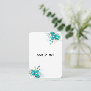 Erstellen Sie Ihre eigene blaue Rose elegant Mitteilungskarte