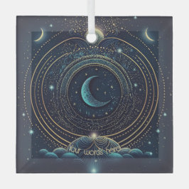 Erstellen Sie Ihre eigene blaue und goldene Himmel Ornament Aus Glas