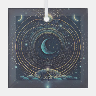Erstellen Sie Ihre eigene blaue und goldene Himmel Ornament Aus Glas