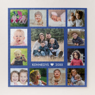 Erstellen Sie Ihre eigene Blue 13 Family Foto Coll Puzzle