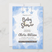 Erstellen Sie Ihre eigene Blue Baby-Dusche. Einladung (Vorderseite)