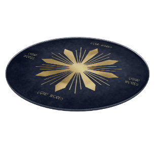 Erstellen Sie Ihre eigene Blue & Gold Blume Mandal Schneidebrett