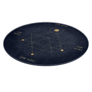 Erstellen Sie Ihre eigene Blue & Gold Sacred Geome Schneidebrett