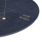 Erstellen Sie Ihre eigene Blue & Gold Sacred Geome Schneidebrett (Ecke)