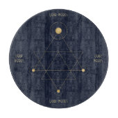 Erstellen Sie Ihre eigene Blue & Gold Sacred Geome Schneidebrett (Vorderseite)