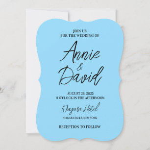 Erstellen Sie Ihre eigene Blue Wedding Einladung