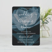 Erstellen Sie Ihre eigene Blue X-Ray-Blume Hochzei Einladung (Stehend Vorderseite)