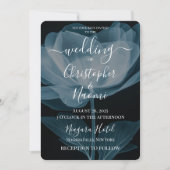 Erstellen Sie Ihre eigene Blue X-Ray-Blume Hochzei Einladung (Vorderseite)