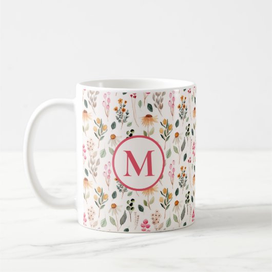 Erstellen Sie Ihre eigene Blumenmonogramm-Personal Kaffeetasse (Links)