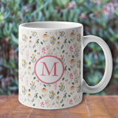 Erstellen Sie Ihre eigene Blumenmonogramm-Personal Kaffeetasse