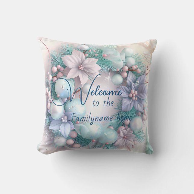 Erstellen Sie Ihre eigene Blumenweihnachtspastel Kissen (Vorderseite)