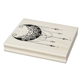 Erstellen Sie Ihre eigene Boho-Blumenmoon-Silhouet Gummistempel