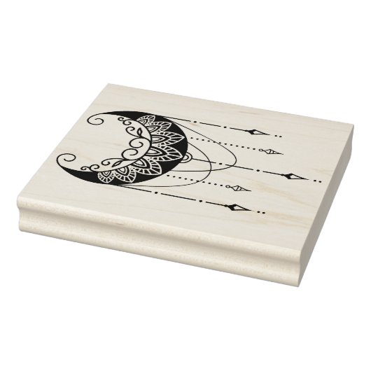 Erstellen Sie Ihre eigene Boho-Blumenmoon-Silhouet Gummistempel (Stempel)