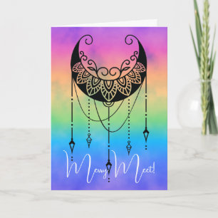 Erstellen Sie Ihre eigene Boho-Blumenmoon-Silhouet Karte