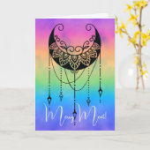 Erstellen Sie Ihre eigene Boho-Blumenmoon-Silhouet Karte (Gelbe Blume)