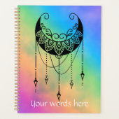 Erstellen Sie Ihre eigene Boho-Blumenmoon-Silhouet Planer (Vorderseite)