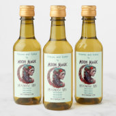 Erstellen Sie Ihre eigene Boho Crescent Moon Godde Weinetikett (Flaschen)