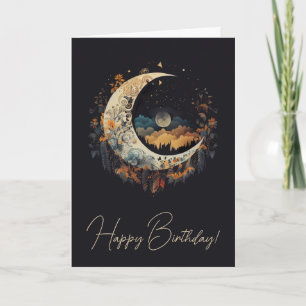 Erstellen Sie Ihre eigene Boho Crescent Moon Lands Feiertagskarte