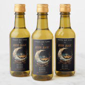 Erstellen Sie Ihre eigene Boho Crescent Moon Lands Weinetikett (Flaschen)