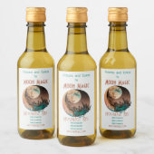 Erstellen Sie Ihre eigene Boho Full Moon Sky-Lands Weinetikett (Flaschen)
