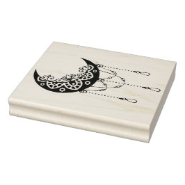 Erstellen Sie Ihre eigene Boho Leafmoon Silhouette Gummistempel