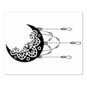 Erstellen Sie Ihre eigene Boho Leafmoon Silhouette Gummistempel (Prägung)