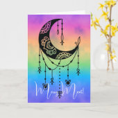 Erstellen Sie Ihre eigene Boho Magic Moon-Silhouet Karte (Gelbe Blume)